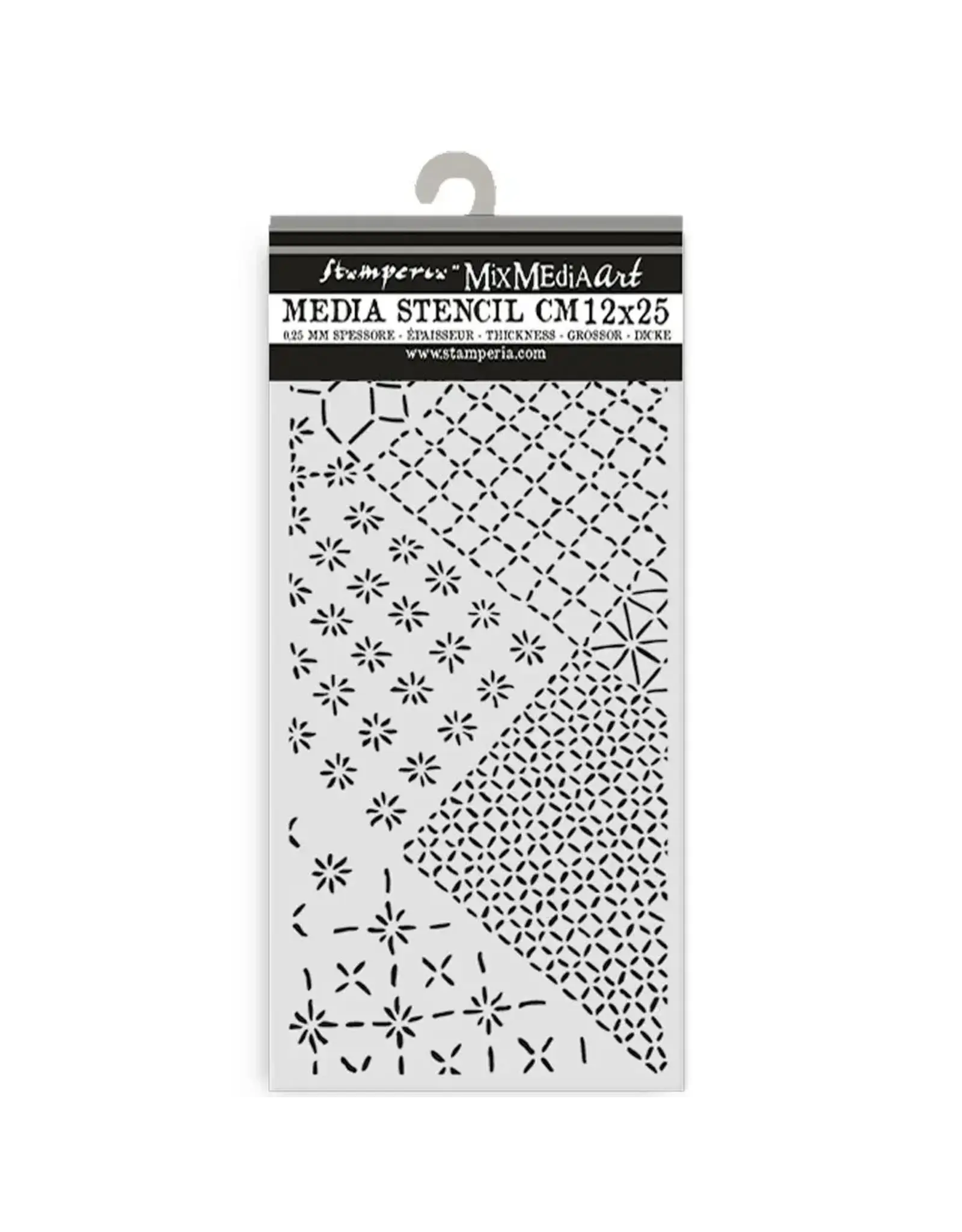 STAMPERIA STAMPERIA QUIET DAYS MIXED TILES 12x25cm STENCIL