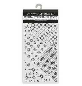 STAMPERIA STAMPERIA QUIET DAYS MIXED TILES 12x25cm STENCIL