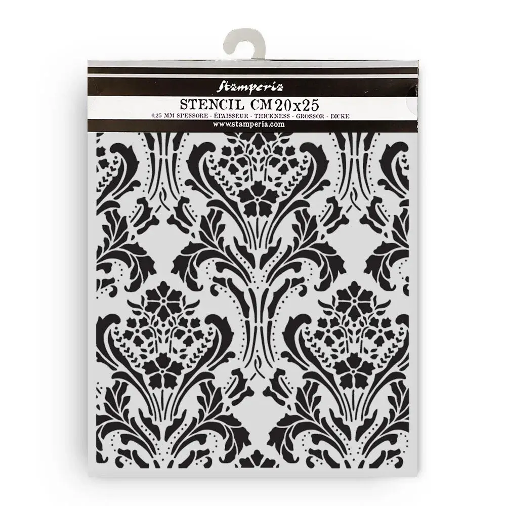 STAMPERIA STAMPERIA QUIET DAYS BAROQUE TAPESTRY 20x25cm STENCIL