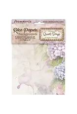 STAMPERIA STAMPERIA QUIET DAYS ASSORTED A6 RICE PAPER DECOUPAGE BACKGROUNDS 10.5X14.8CM 8/PK
