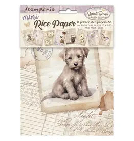 STAMPERIA STAMPERIA QUIET DAYS A6 MINI RICE PAPER 8/PK