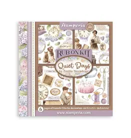 STAMPERIA STAMPERIA QUIET DAYS ASSORTED RUB-ONS 6/PK