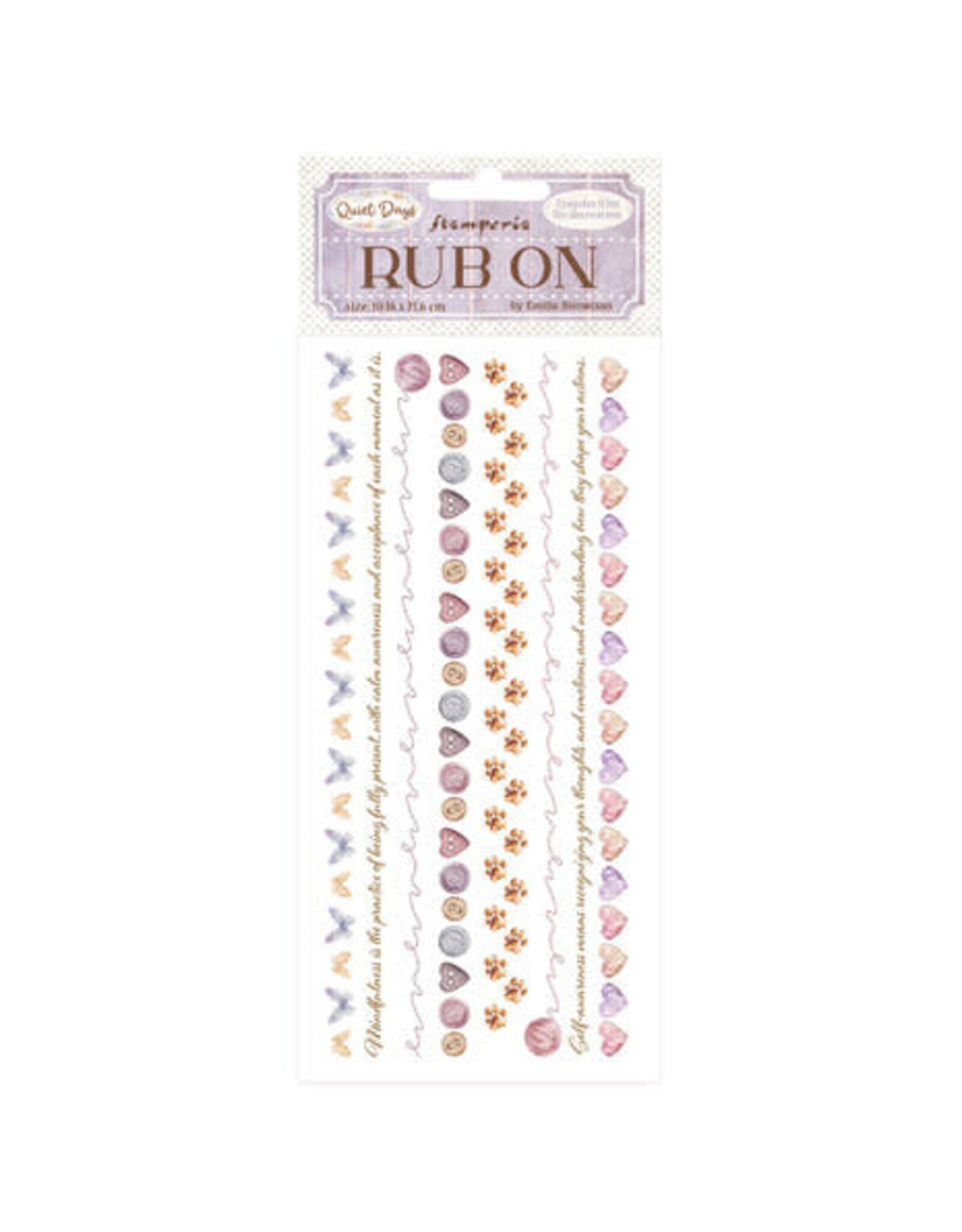 STAMPERIA STAMPERIA QUIET DAYS COZY BORDERS RUB-ON