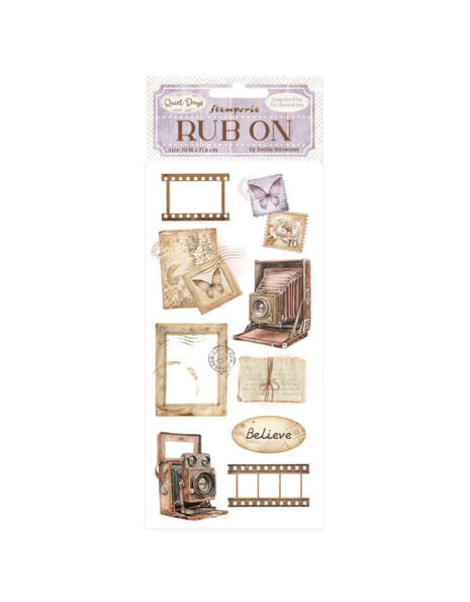 STAMPERIA STAMPERIA QUIET DAYS VINTAGE PHOTOGRAPHY RUB-ON