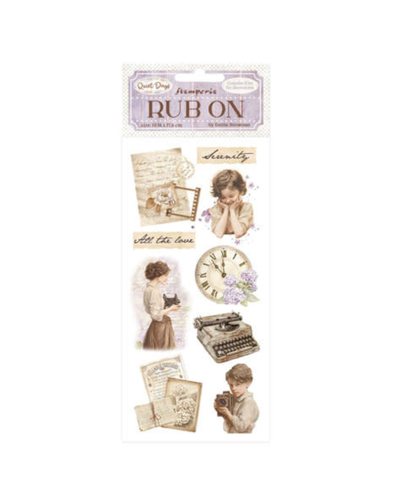 STAMPERIA STAMPERIA QUIET DAYS VINTAGE TREASURES RUB-ON