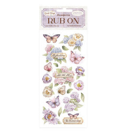 STAMPERIA STAMPERIA QUIET DAYS HYDRANGEA AND BUTTERFLY RUB-ON