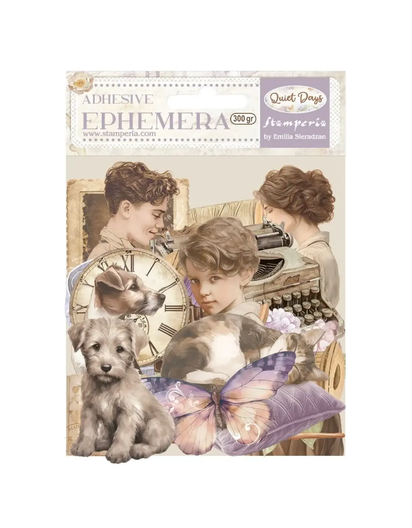STAMPERIA STAMPERIA QUIET DAYS EPHEMERA ADHESIVE PAPER CUT OUTS