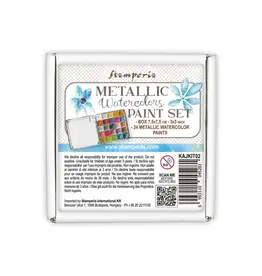 STAMPERIA STAMPERIA WATERCOLORS METALLIC PAINT SET 24/PK