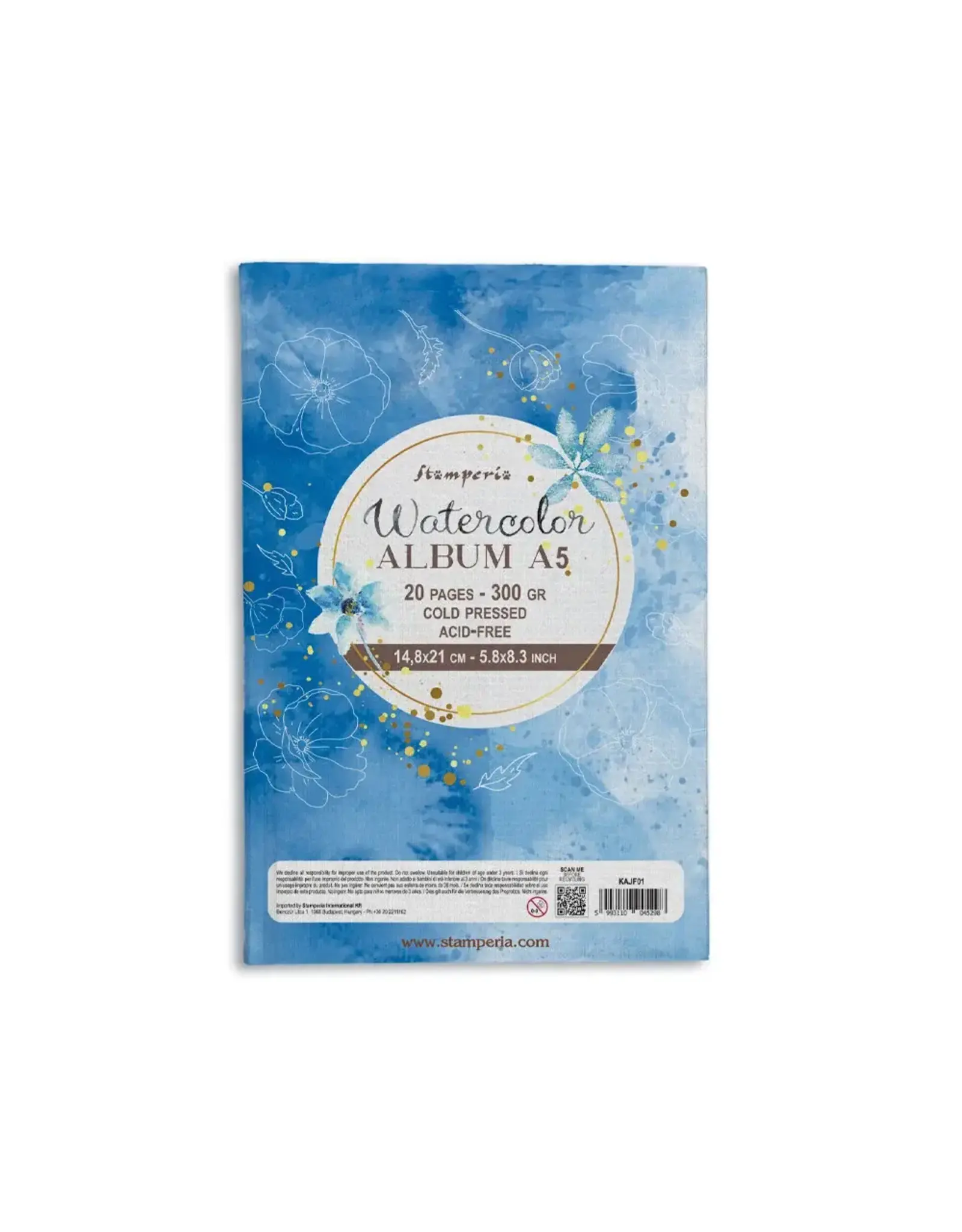 STAMPERIA STAMPERIA WATERCOLOR A5 ALBUM