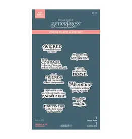 SPELLBINDERS SPELLBINDERS BETTERPRESS WONDER OF OZ SENTIMENTS PRESS PLATES & DIE SET