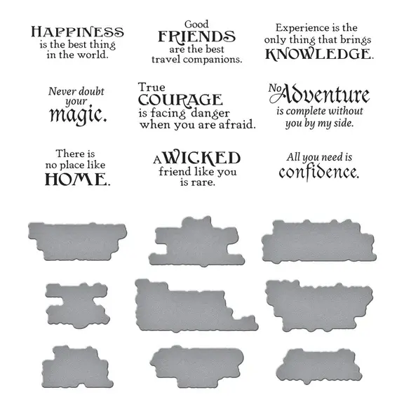 SPELLBINDERS SPELLBINDERS BETTERPRESS WONDER OF OZ SENTIMENTS PRESS PLATES & DIE SET