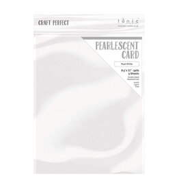 TONIC TONIC STUDIOS PEARLESCENT CARD PEARL WHITE 8.5x11 5/PK