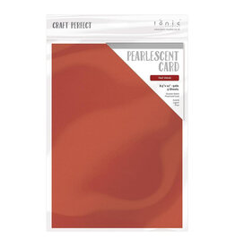 TONIC TONIC STUDIOS PEARLESCENT CARDSTOCK RED VELVET 8.5x11 5/PK