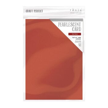 TONIC TONIC STUDIOS PEARLESCENT CARDSTOCK RED VELVET 8.5x11 5/PK
