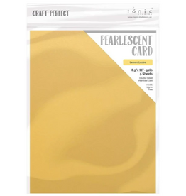 TONIC TONIC STUDIOS PEARLESCENT CARDSTOCK LEMON LUSTRE 8.5x11 5/PK