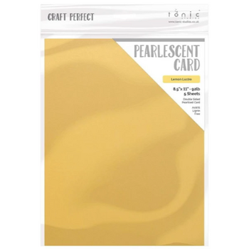 TONIC TONIC STUDIOS PEARLESCENT CARDSTOCK LEMON LUSTRE 8.5x11 5/PK