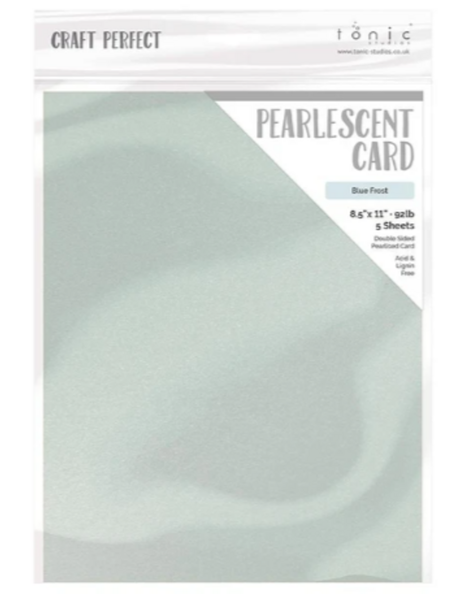 TONIC TONIC STUDIOS PEARLESCENT CARDSTOCK BLUE FROST 8.5x11 5/PK