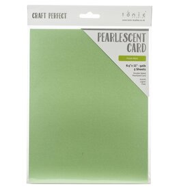 TONIC TONIC STUDIOS PEARLESCENT CARDSTOCK FRESH MINT 8.5x11 5/PK