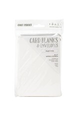 TONIC TONIC CARD BLANKS & ENVELOPES BRIGHT WHITE 5X7 10PK