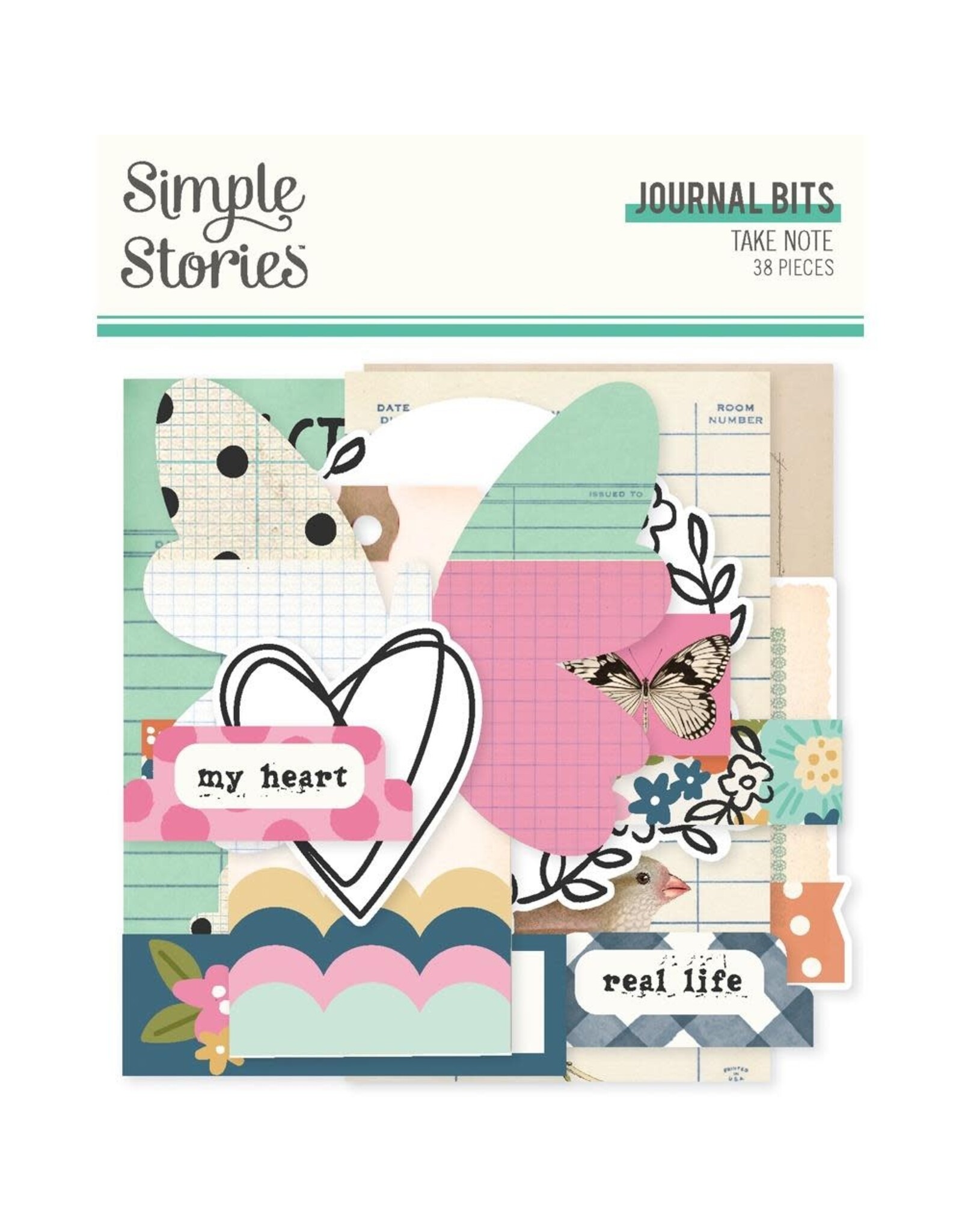 SIMPLE STORIES SIMPLE STORIES TAKE NOTE JOURNAL BITS & PIECES 38/PK