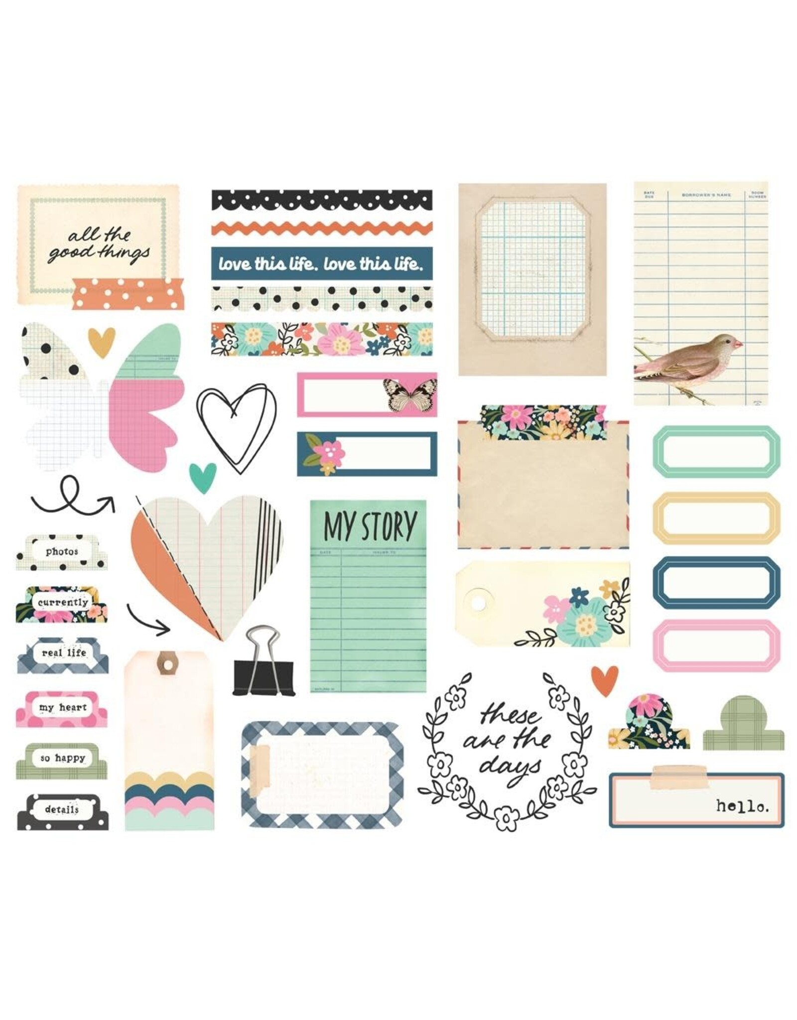 SIMPLE STORIES SIMPLE STORIES TAKE NOTE JOURNAL BITS & PIECES 38/PK