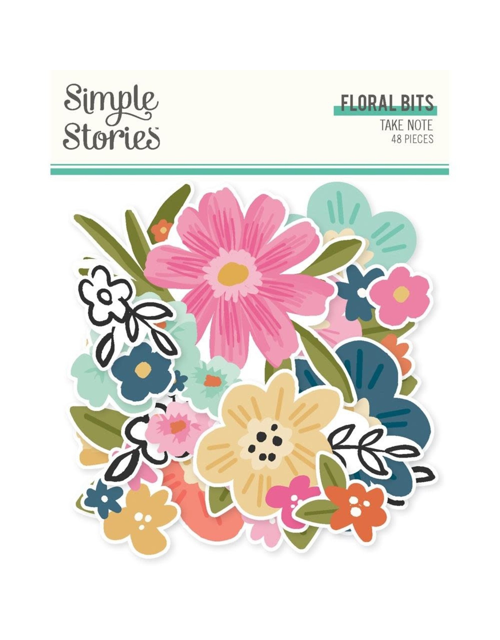 SIMPLE STORIES SIMPLE STORIES TAKE NOTE FLORAL BITS & PIECES 48/PK