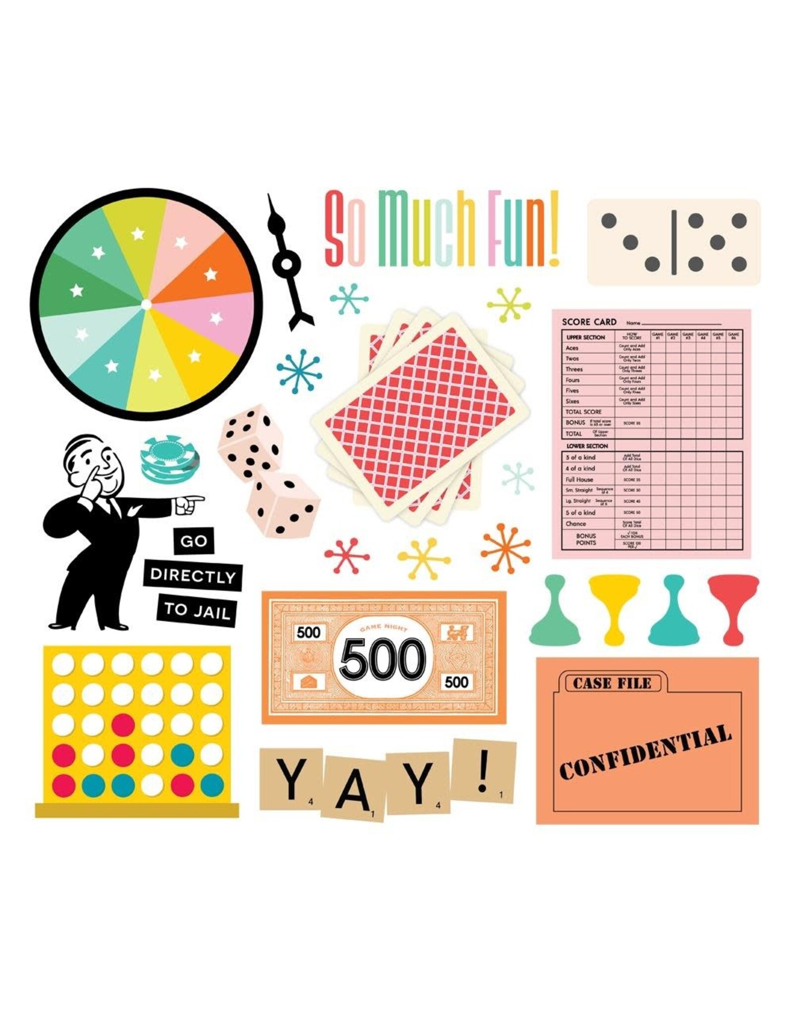 SIMPLE STORIES SIMPLE STORIES GAME NIGHT BIG BITS & PIECES 27/PK