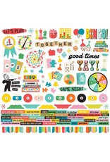 SIMPLE STORIES SIMPLE STORIES GAME NIGHT 12x12 CARDSTOCK STICKERS