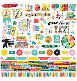 SIMPLE STORIES SIMPLE STORIES GAME NIGHT 12x12 CARDSTOCK STICKERS