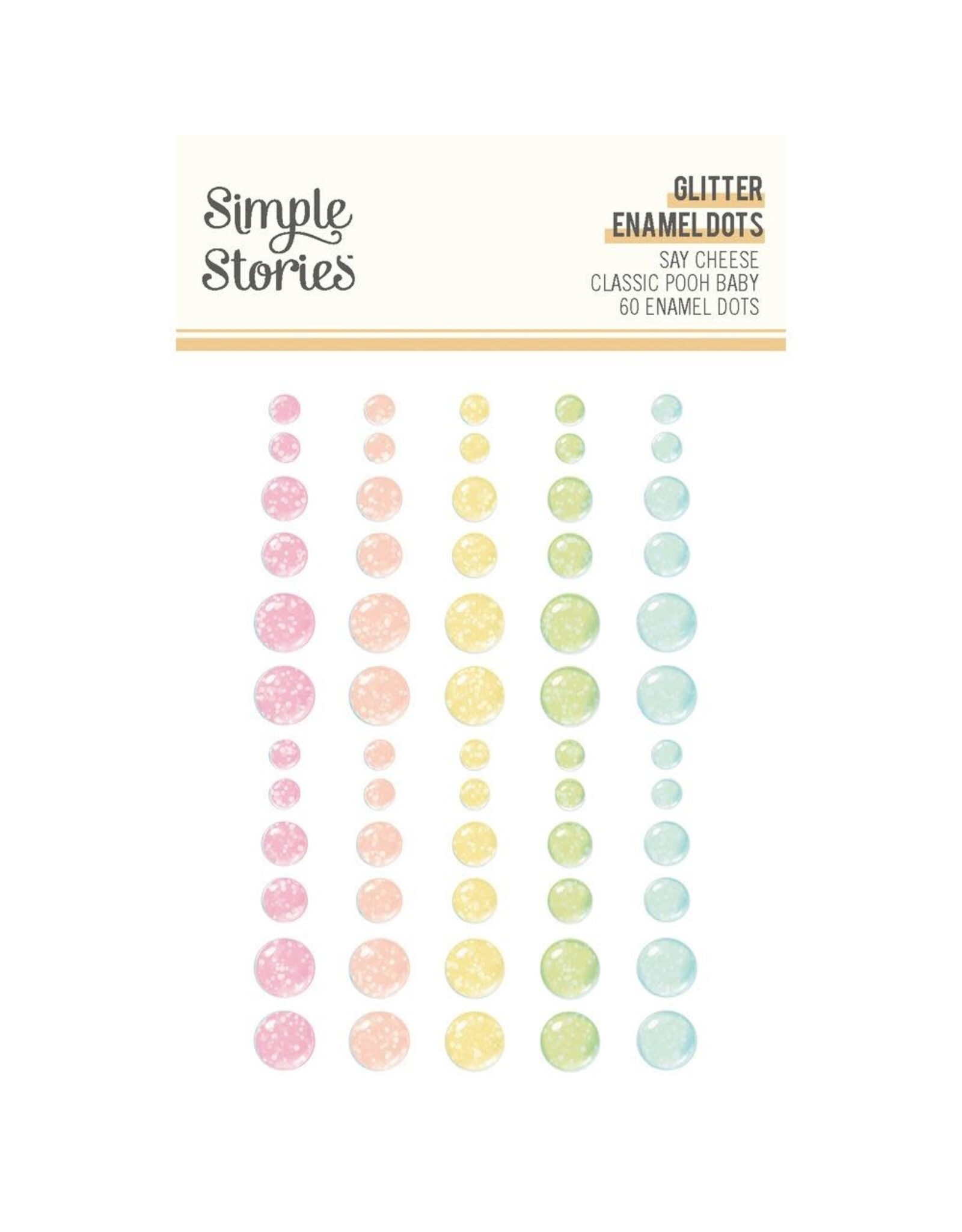 SIMPLE STORIES SIMPLE STORIES CLASSIC POOH BABY GLITTER ENAMEL DOTS