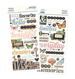 SIMPLE STORIES SIMPLE STORIES SIMPLE VINTAGE JUNK DRAWER FOAM STICKERS 72/PK