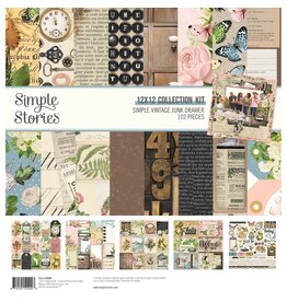 SIMPLE STORIES SIMPLE STORIES SIMPLE VINTAGE JUNK DRAWER 12x12 COLLECTION KIT