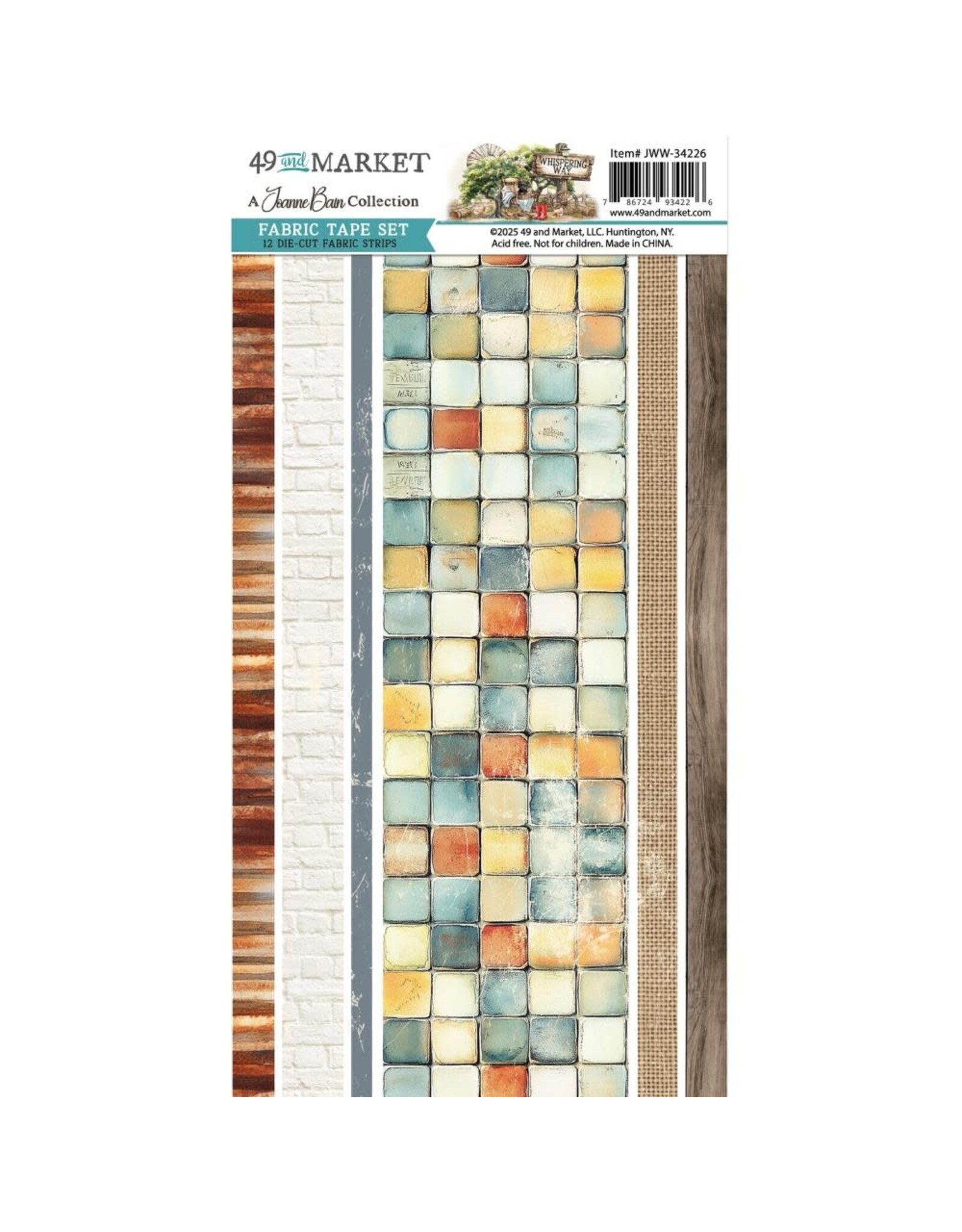 49 AND MARKET 49 AND MARKET WHISPERING WAY FABRIC TAPE