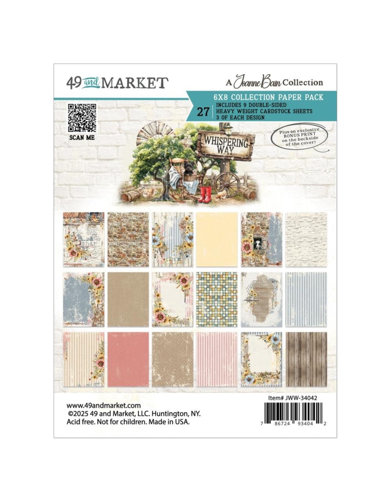 49 AND MARKET 49 AND MARKET WHISPERING WAY 6x8 COLLECTION PACK 24 SHEETS