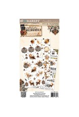 49 AND MARKET 49 AND MARKET NOSTALGIC MEMORIES 6x12 RUB-ON TRANSFER SET 3/PK