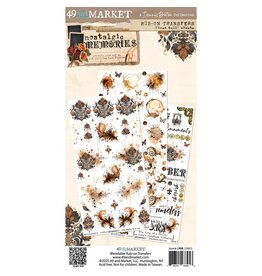 49 AND MARKET 49 AND MARKET NOSTALGIC MEMORIES 6x12 RUB-ON TRANSFER SET 3/PK