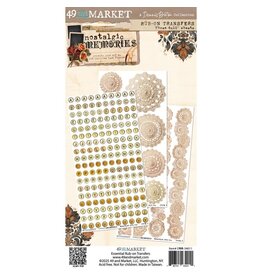 49 AND MARKET 49 AND MARKET NOSTALGIC MEMORIES ESSENTIAL 6x12 RUB-ON TRANSFER SET 3/PK