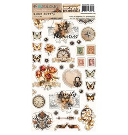 49 AND MARKET 49 AND MARKET NOSTALGIC MEMORIES 6x12 WASHI TAPE SHEETS
