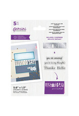 CRAFTERS COMPANION CRAFTER'S COMPANION GEMINI JUST TO SAY YOU ARE AMAZING CLEAR STAMP & DIE SET