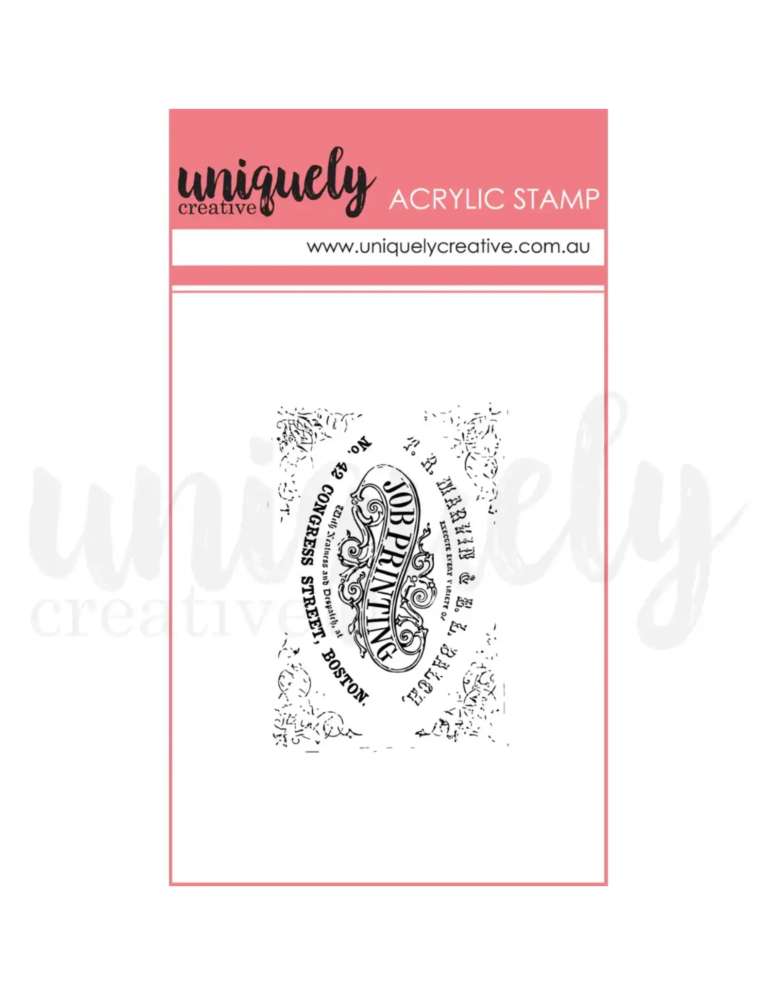 UNIQUELY CREATIVE UNIQUELY CREATIVE VINTAGE PRINTER MARK MAKING MINI CLEAR STAMP