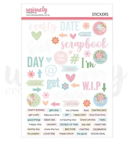 UNIQUELY CREATIVE UNIQUELY CREATIVE PATCHWORK ROSES PUFFY STICKERS