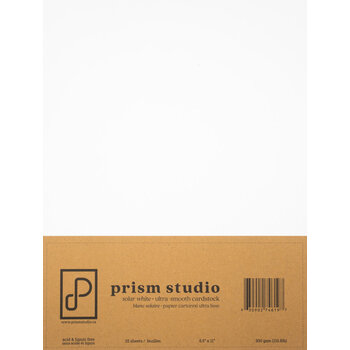PRISM STUDIO PRISM STUDIO 8.5x11 ULTRA-SMOOTH 110lb CARDSTOCK - SOLAR WHITE 25/PK
