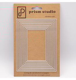 PRISM STUDIO PRISM STUDIO CHROMA-CUTS NESTING DIE SET: STITCHED RECTANGLES DIE SET