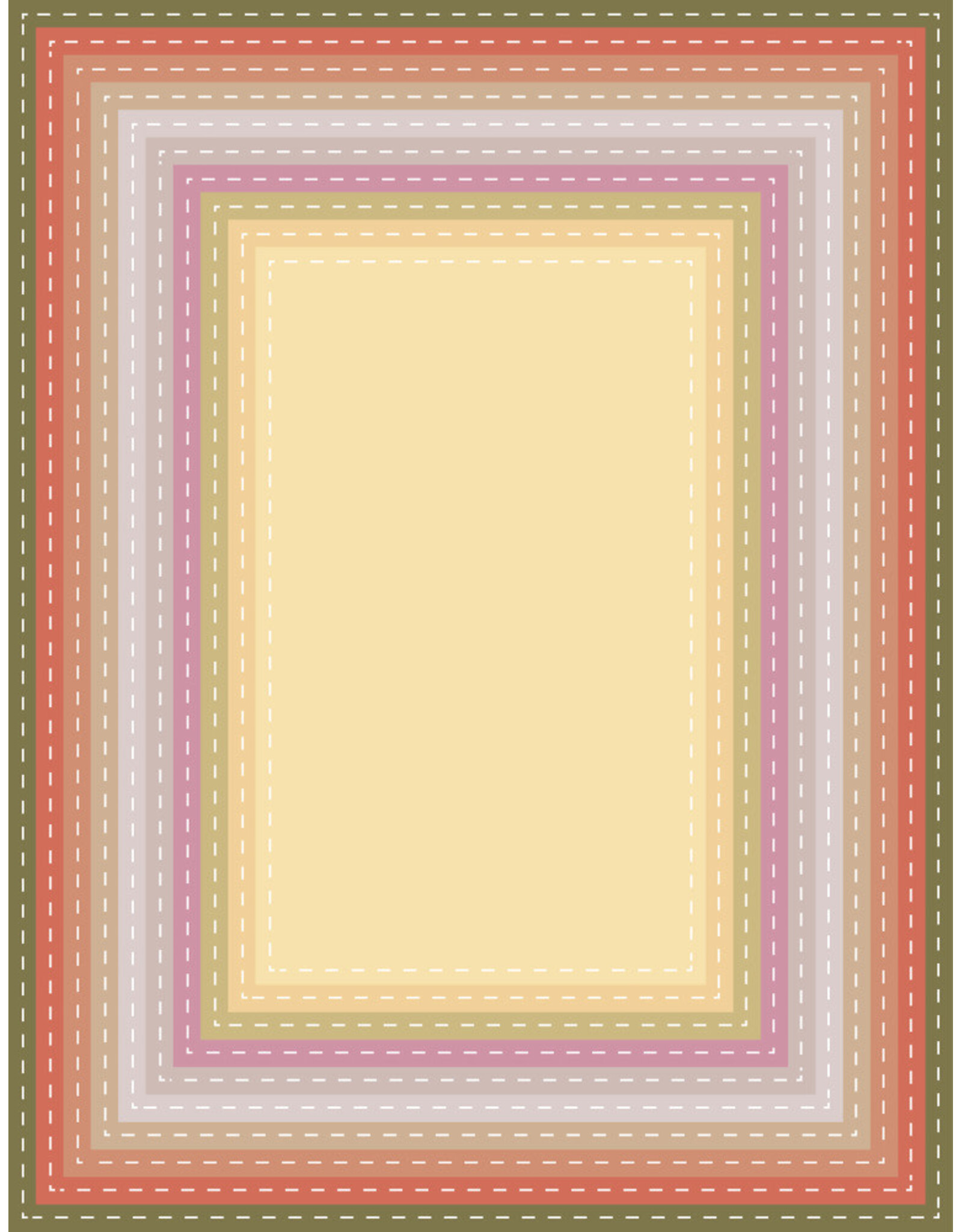 PRISM STUDIO PRISM STUDIO CHROMA-CUTS NESTING DIE SET: STITCHED RECTANGLES DIE SET