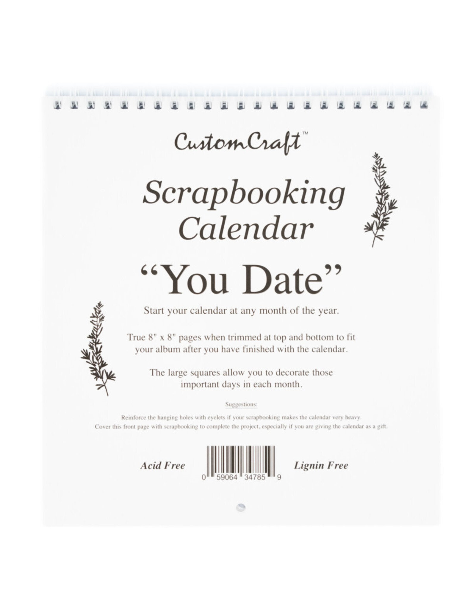 CUSTOM CRAFTS CUSTOM CRAFTS YOU DATE 8x8 CALENDAR