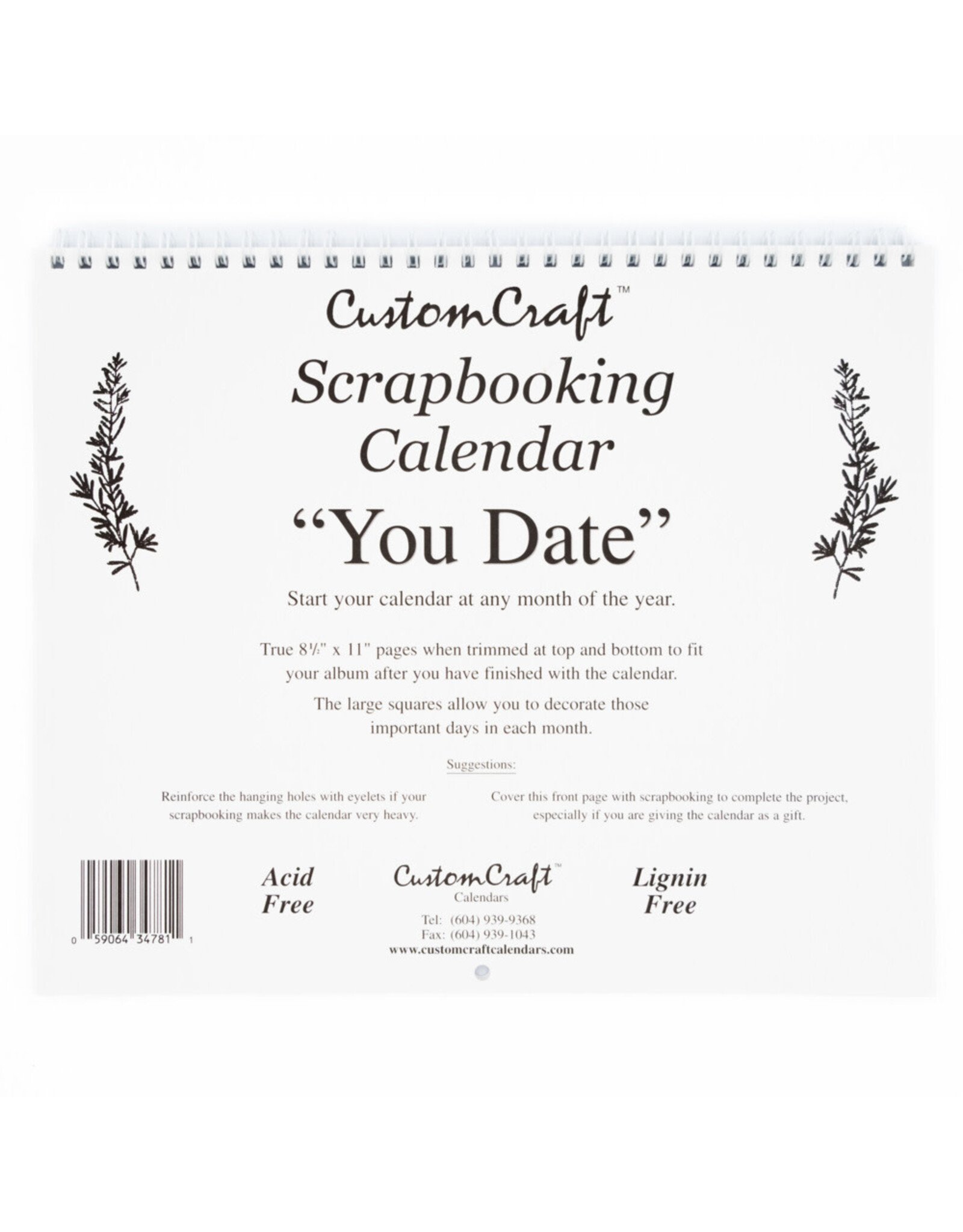 CUSTOM CRAFTS CUSTOM CRAFTS YOU DATE 8.5X11 CALENDAR