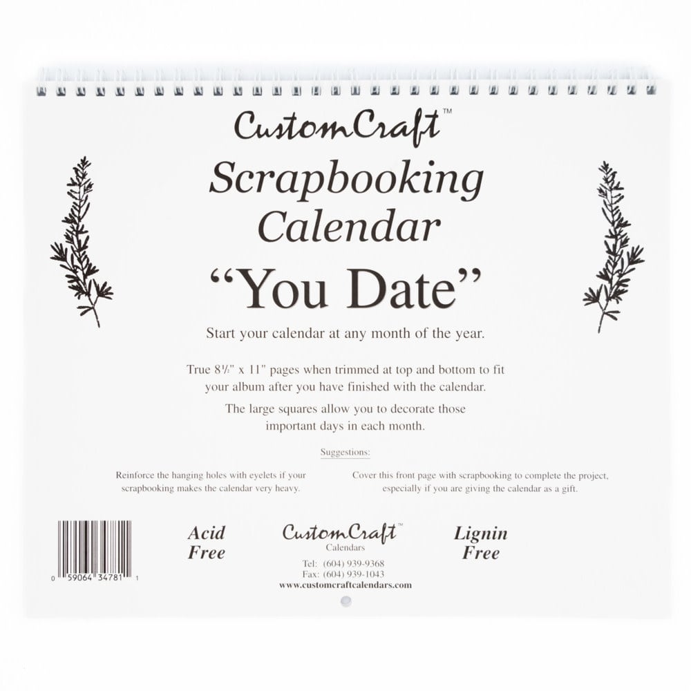 CUSTOM CRAFTS CUSTOM CRAFTS YOU DATE 8.5X11 CALENDAR