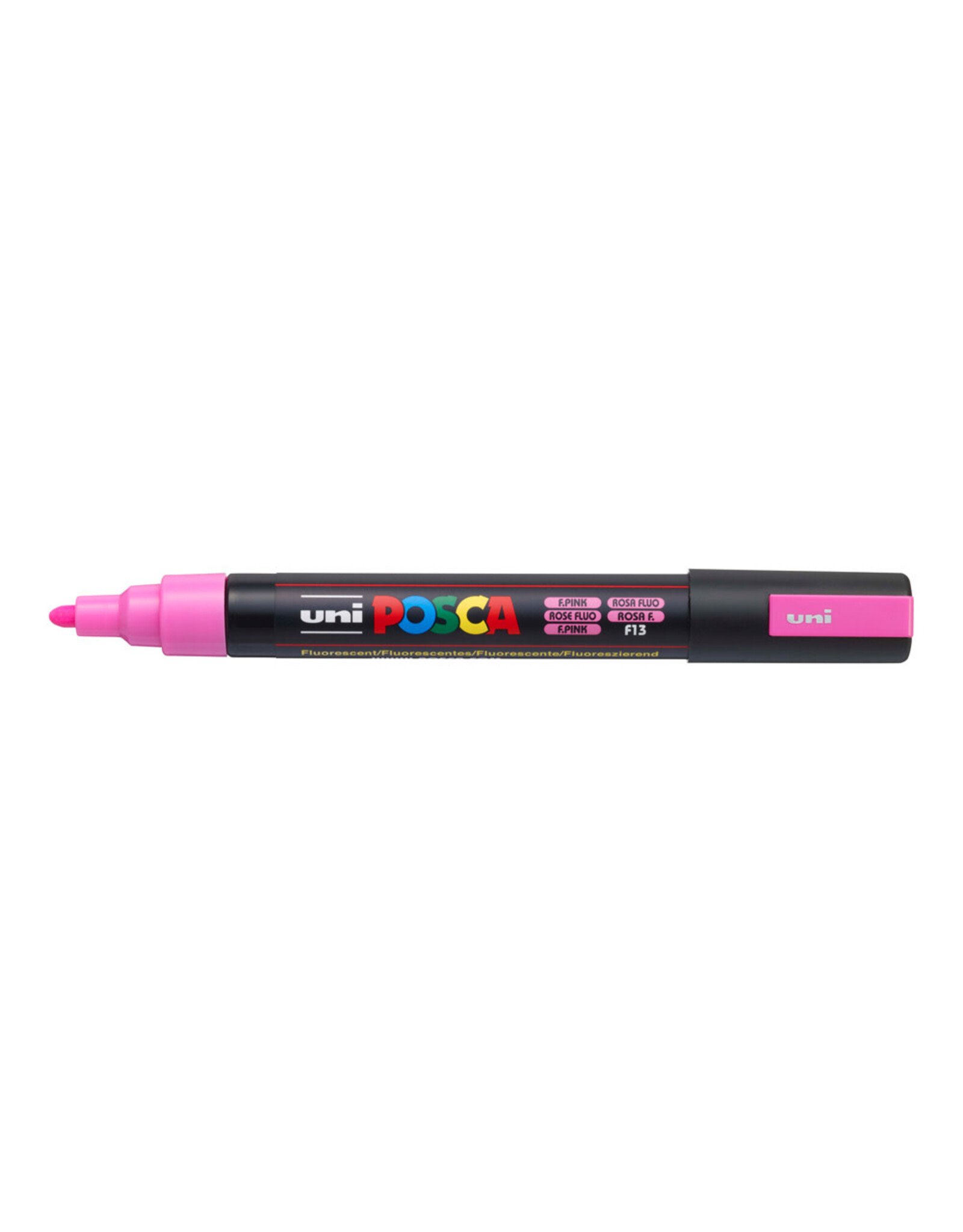 POSCA UNI POSCA FLUORESCENT PINK OPAQUE WATER-BASED MEDIUM TIP PAINT MARKER