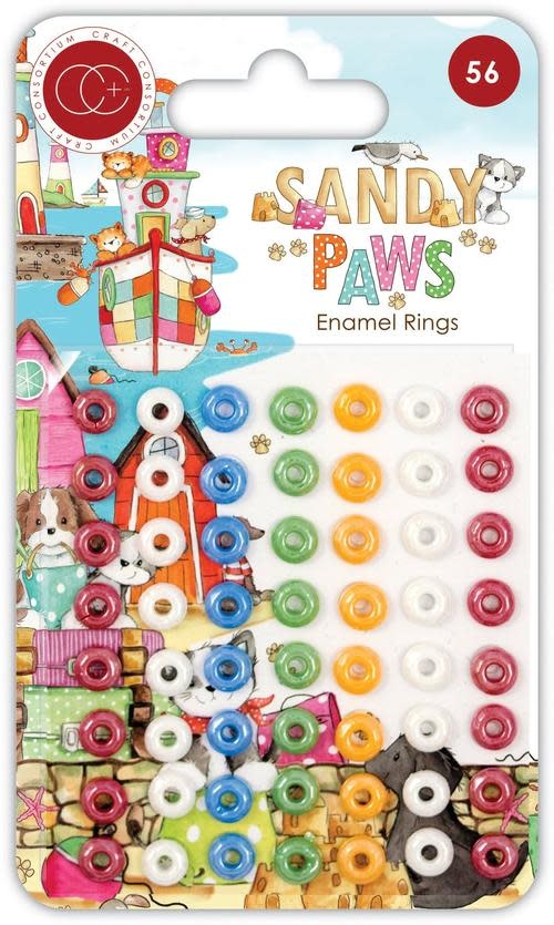 CRAFT CONSORTIUM SANDY PAWS ENAMEL RINGS