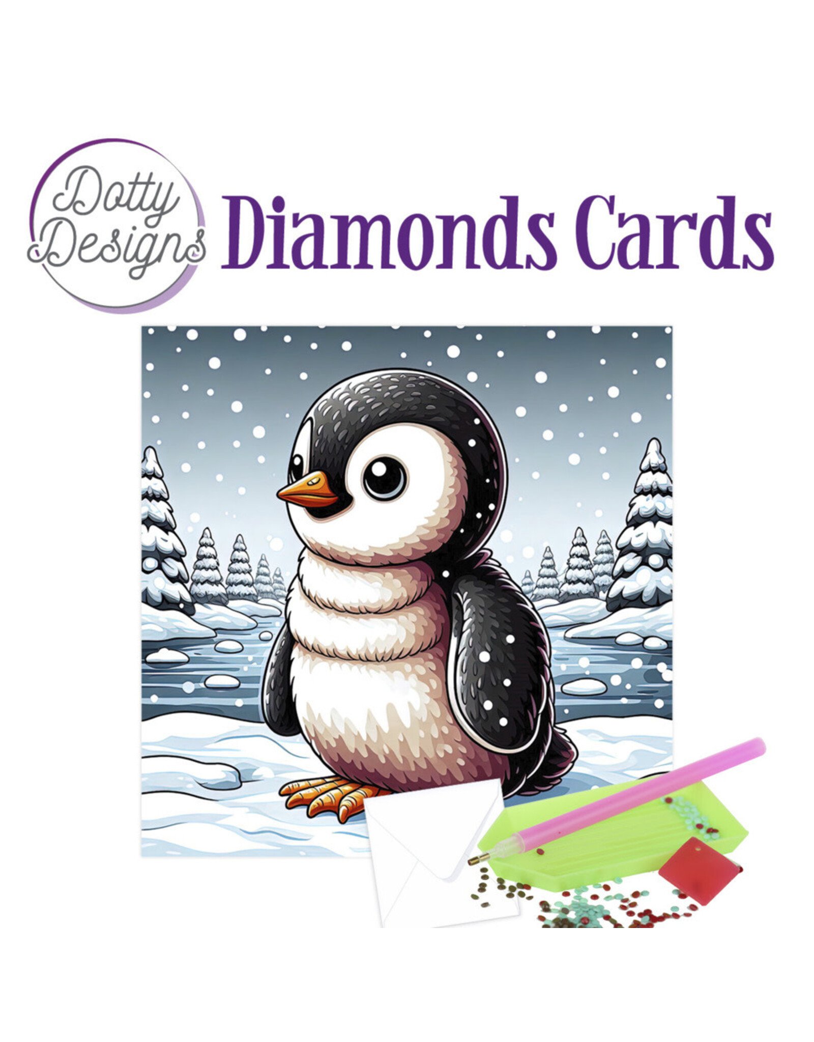 FIND IT FIND IT DOTTY DESIGNS PENGUIN 2 DIAMOND CARD KIT
